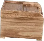 iplusmile Rice Storage Container Sealed Wooden Food Storage Box for Rice Flour and Grains Moisture Cereal Bin with Easy Open Lid Kitchen Storage