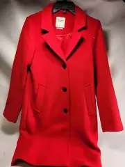 Abercrombie & Fitch The A&F Wool-Blend Dad Coat Red Size Small