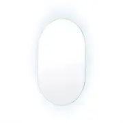 LED Wall Mirror Oval Anti-Fog Bathroom 50 x 75cm BLACK