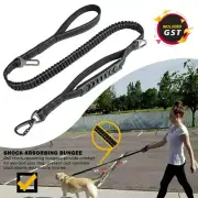 Military Tactical Big Dog Lead with Dual Handles Nylon Bungee Dog Training Leash