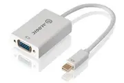 Alogic 15cm Mini DisplayPort to VGA Adapter Male to Female White [MDP-VGA-AIC]