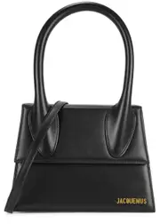 Jacquemus Le Grande Chiquito Leather top Handle bag - Black One Size