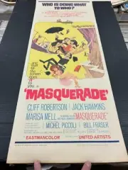 Original 1965 Masquerade 14 x 36 Insert Poster Cliff Robertson