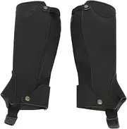[Luocute] Breathable Shock Absorbing Anti Abrasion Horse Riding Half Chaps, Designed with 3 Layers of Fabric for Child Adults, Features Heat Dissipation and Double Stitched Technology (L)