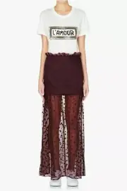 BNWT:BEAUTIFUL SASS&BIDE DARK PURPLE MAXI SKIRT AUS 10/12 US 6/8 "THE AFTERGLOW"