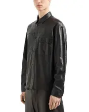 Emporio Armani Leather Shirt Jacket 46 IT / S