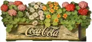 DRINK COCA COLA WINDOW BOX FLOWERS 20" HEAVY DUTY USA MADE METAL COKE ADV SIGN