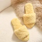 Women Luxury Plush Slippers Home Slippers Pineapple Texture Open-Toe Slippers