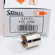 STANLEY A4125 12V 10W G18 BA15S Clear Car Light Bulb Simple Box