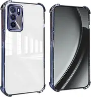 [GOGME] Case for Oppo A16 / A54 / A16s, Reinforced Corners Mobile Phone Case with Camera Film, Protective Case, TPU, Scratch-Resistant, Shockproof, Soft, Transparent Design - Blue