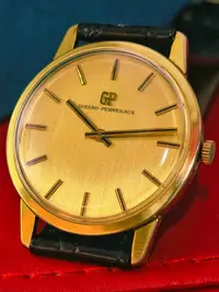 在飛比找Yahoo!奇摩拍賣優惠-十大名錶瑞士GP芝柏18k古董包金手卷機械錶，約產自60-7