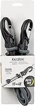 Nite Ize KnotBone Adjustable Bungee - Cord with Carabiner Clip Ends & Adjustable Length - 9mm Cord - Length of 10" to 48" - Size 9