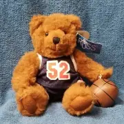 Russ Berrie Hoopster Basketball Teddy Bear 9" Plush NWT