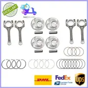 Connecting Rod &Pistons Rings Kit for Hyundai Kia 12-16 Accent Rio 1.6L DOHC