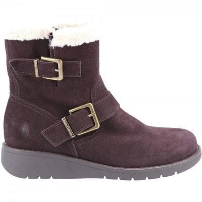 Hush Puppies LEXIE Womens Comfort Zip Boots -Brown