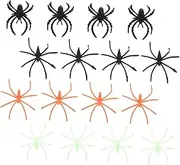Totority Spider Ornament Favors Party Fake Decor Halloween Creepy Spider Adornment Ghost Spider Rings The Ring Glow-in-the- Spider Ring Layout Prop Plastic
