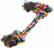 Cotton Tug Rope Bone- 2 Knots - 30cm