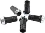 Aeroflow M12 X 1.25mm ACorn Long Open Wheel Nuts Black (5 Pack) - AF3015-3000