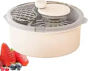 Fruit Cleaner Spinner - Manual Or Electric Vegetable Washer, Quick Dehydrator, Multi-Purpose Kitchen Tool | High-Efficiency ABS Bowl, Food Washing Appliance for Fresh Produce, Lettuce, Home Cooking