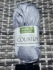 NOS Naturally Caron Country Merino Wool Acrylic Lot 1073855 1 Skein Silver 0008