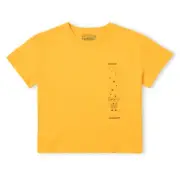 Spongebob Squarepants Fragmented Spongebob Women's Cropped T-Shirt - Mustard