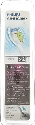 2 PACK SONICARE DIAMONDCLEAN REPLACEMENT TOOTHBRUSH TOOTH BRUSH HEADS SONIC CARE