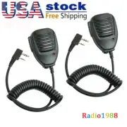 2x Waterproof Speaker Microphone for UV-5R BF-888S UV-82 TK-350 TK-240 Radio