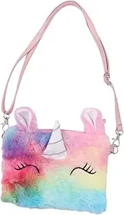 [GAROZATION] 1pc Unicorn Plush Shoulder Bag Cute Shoulder Bag Crossbody Shoulder Bag Messenger Bag Handbags Crossbody Cartoon Wallet Shoulder Bags Phone Crossbody Case Pu Colorful