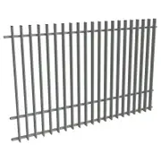 ProtectorAl 1201-2399W x 1800H Palladium Silver Aluminium Radiator Pool Fence Panel With Mid Rail