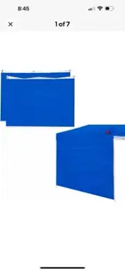 SCOCANOPY Royal Blue SunWall for 10x10 Pop Up Canopy Frame 3 Pack SideWall Only