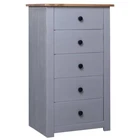 Sideboard Solid Pine Wood 5-Drawer Chest Storage Unit Side Cabinet Furniture