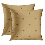 Throw Pillow Cover Rustic Americana Primitive Country Christmas Holidays Deco...