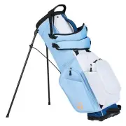 TaylorMade Golf FlexTech Stand Bag COLOR: White/Light Blue Top: 4-Way Top