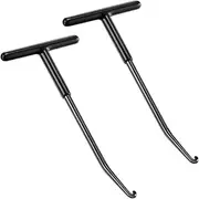 Motorcycle Exhaust Spring Hook, 2 PiecesT Shaped Handle Exhaust Pipe Spring Puller Installer Hooks Tool with Rubber Coating for Motorcycle Vehicle Springs Removal, Installation, Adjustment