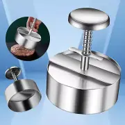Adjustable Hamburger Patty Maker Non Stick Patty Making Stainless Steel 8.9-14cm