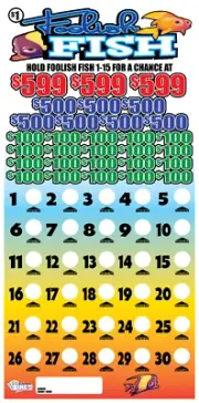NEW pull tickets FOOLISH FISH CASH BOARD - 30 WINNERS