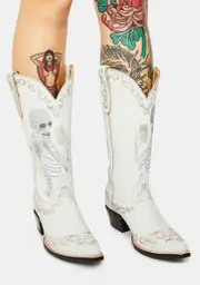 [OLD GRINGO] White Selfie Cowboy Boots