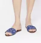 VERONICA BEARD Women’s Flor embroidered slides Sandal size 39 Blue NIB $350 MSRP