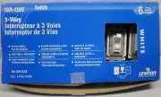 Leviton Toggle White 15A 3-Way Switch 6 Pack