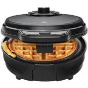 Anti-Overflow Waffle Maker Belgian Waffle Iron with Seven Crunch Selector Set...
