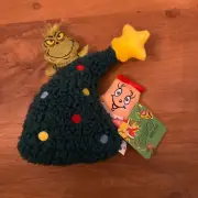 The Grinch Dog Toy Christmas Tree Plush with Cindy Lou Who and the Grinch Squeak