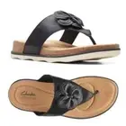 Woman's Sandals Clarks Brynn Style black Leather Women's Size 9 1/2 M (65103)