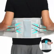 Lumbar Back Support Lower Waist Orthopedic Brace Pain Relief With Metal Plate