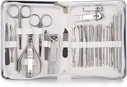 Pedicure Manicure Set Professional Foot Care kit 26 Pcs Professional Nail Clippers Manicure Set Stainless Steel Nail Cutter Scissor Cuticle Nipper Nail Tools Set /836 (Color : White)