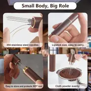 WDT Tool 5 Needle Espresso Coffee Stirrer with Wood Handle