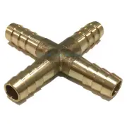 3/8" HOSE ID HOSE BARB CROSS INTERSECTION FITTING GAS/FUEL/AIR/WATER/WOG