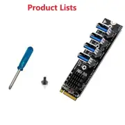 4 Port USB 3.0 Type C PCIe Expansion Card M.2 to PCIE Extender Riser Adapter d