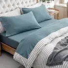 Jersey Cotton 4pc Sheets Set 100% Cotton All Season Bedding Deep Pocket PURE ERA