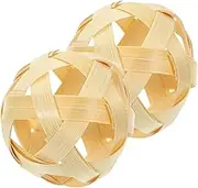 ABOOFAN 2pcs Balls Decorative Balls Christmas Baubles Ornament Woven for Mini Large Creative Crafts Decorative Hover Home Decor Centerpieces for Tables Bathroom Accessories