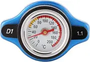 Acouto Water Tank Radiator Cap,Car Small Head Thermostatic Cap Cover Pressure Rating w/ Water Temperature Gauge(1.1bar)